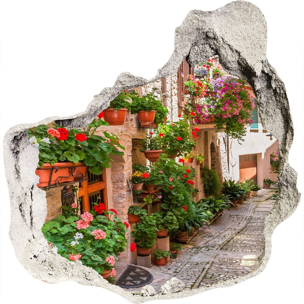 Hole in the wall decal Italian streets