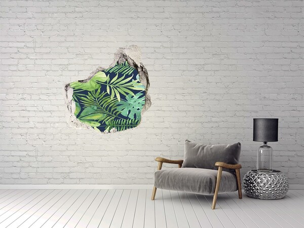 Hole in the wall decal Tropical jungle