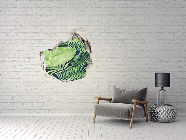 Hole in the wall sticker A tropical oasis in a concrete hole