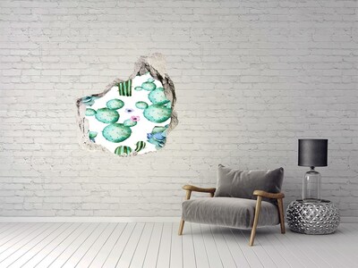 Hole in the wall decal Cacti