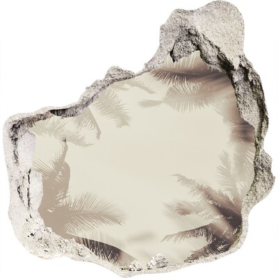 Hole in the wall sticker Tropical oasis behind the wall