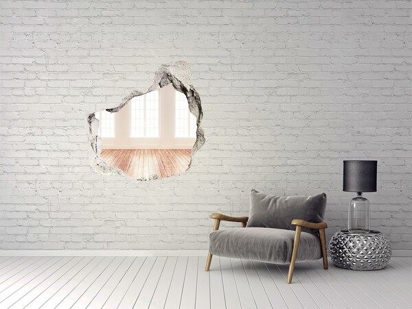 Hole in the wall decal Interior with a view of the sun