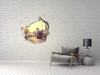 Hole in the wall sticker A London street in the morning