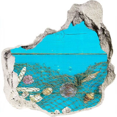 Hole wall sticker The underwater world against the backdrop of the reef