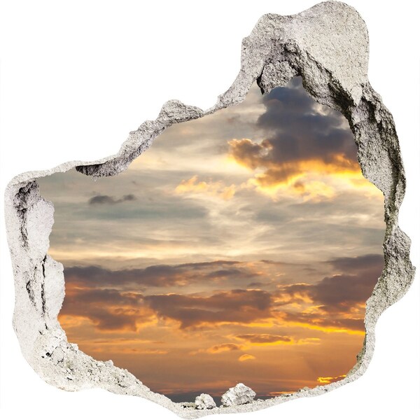 Hole in the wall decal Sunset through a hole in the wall