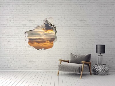 Hole in the wall decal Sunset through a hole in the wall