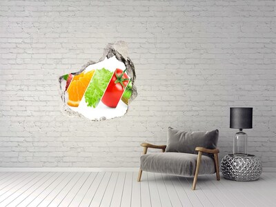 Hole in the wall decal Fresh flavors of nature