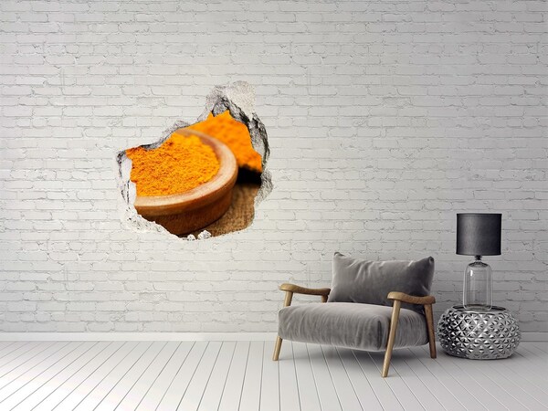 Hole wall sticker Turmeric seasoning