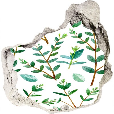 3D wall hole Green garden in concrete