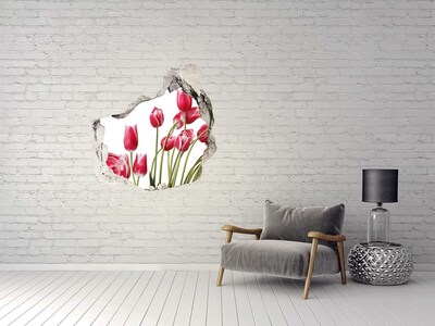 3D wall hole Floral explosion in concrete
