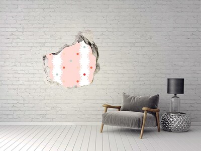 Hole wall sticker Colorful dots background