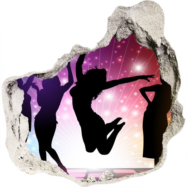 Hole wall sticker Dancing in the spotlight