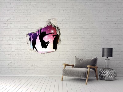 Hole wall sticker Dancing in the spotlight