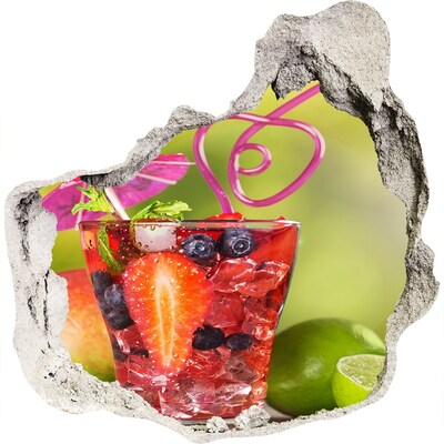 Hole wall sticker Fruit cocktail