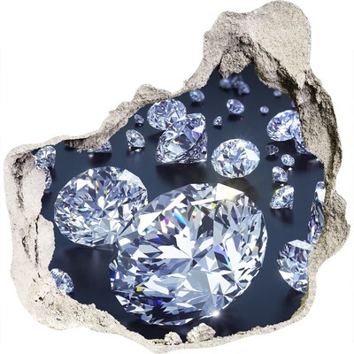 Hole in the wall decal Shiny diamonds in the wall