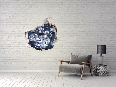 Hole in the wall decal Diamonds