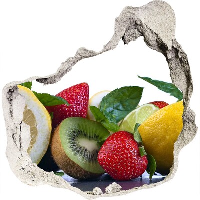 Hole in the wall sticker Fruit paradise behind the wall