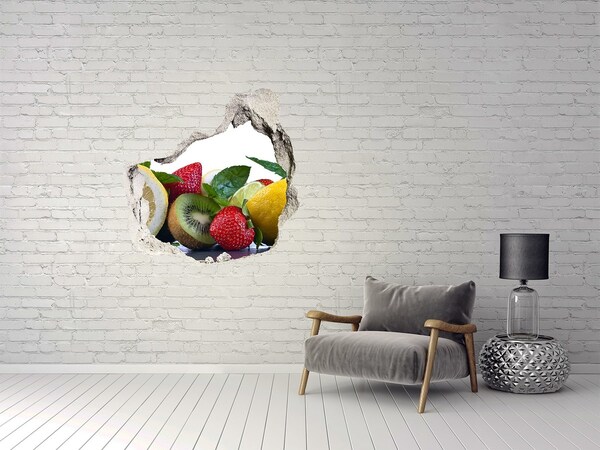 Hole in the wall sticker Fruit paradise behind the wall