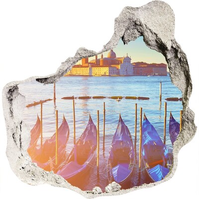 Hole in the wall decal Venice in the light of sunset