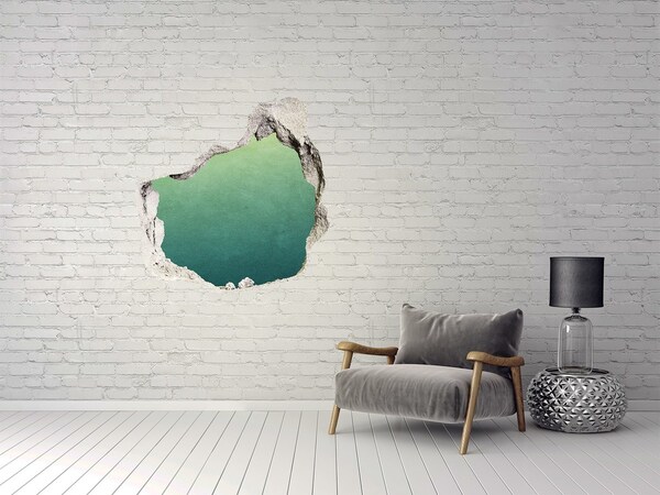 Hole in the wall sticker Sea gradient