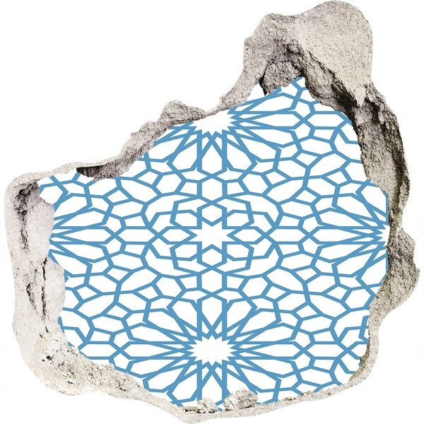 Hole in the wall sticker Oriental pattern