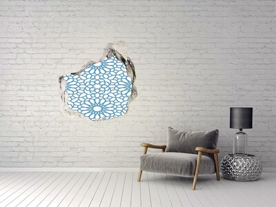 Hole in the wall sticker Oriental pattern