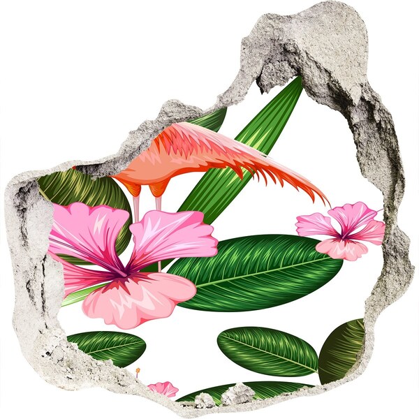Hole in the wall sticker Tropical paradise behind the wall
