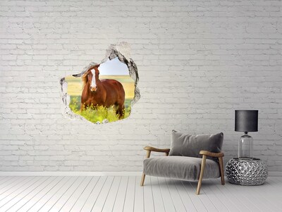 Hole in the wall decal A horse in the meadow