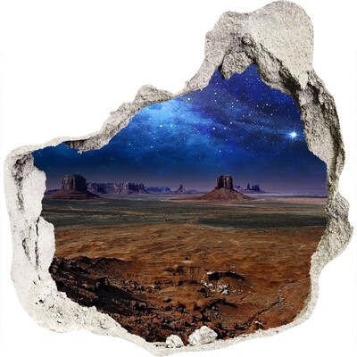 Hole wall sticker Space Landscape in Monument Valley