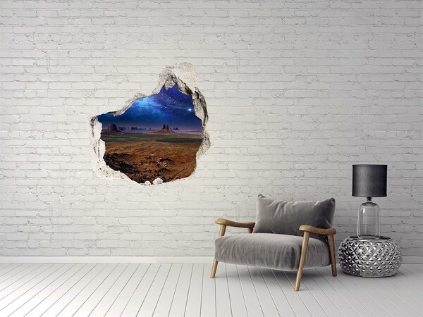 Hole wall sticker Space Landscape in Monument Valley