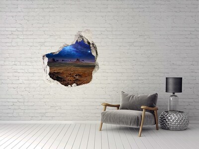 Hole wall sticker Space Landscape in Monument Valley