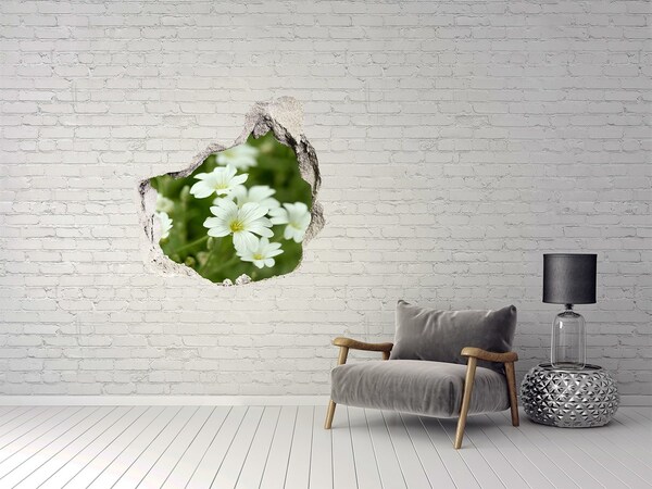 Hole wall sticker Spring flowers