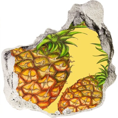 Hole wall sticker Pineapple Color Leak