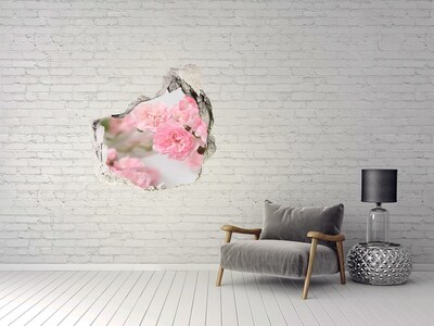 3D wall hole wallpaper Wild roses