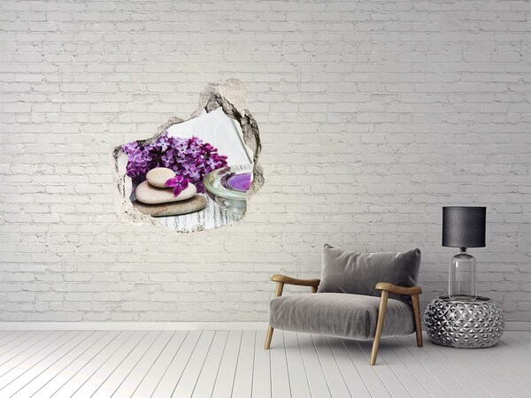 3D wall hole A floral oasis of peace