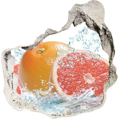 Hole in the wall decal Grapefruit