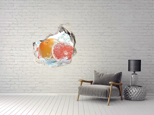 Hole in the wall decal Grapefruit