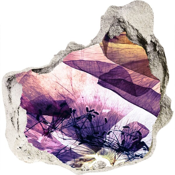 Hole in the wall sticker The floral world behind the walls