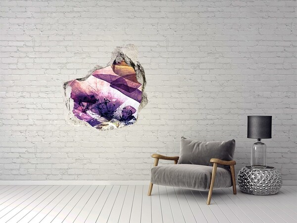 Hole in the wall sticker The floral world behind the walls