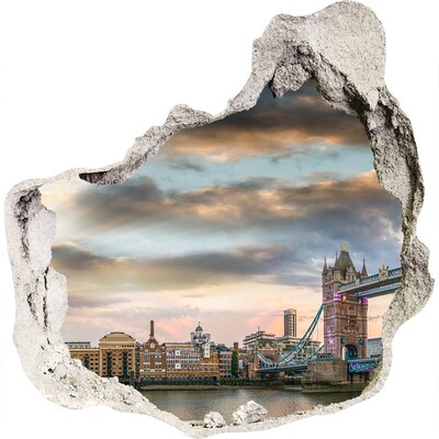 Hole wall sticker Tower Bridge London