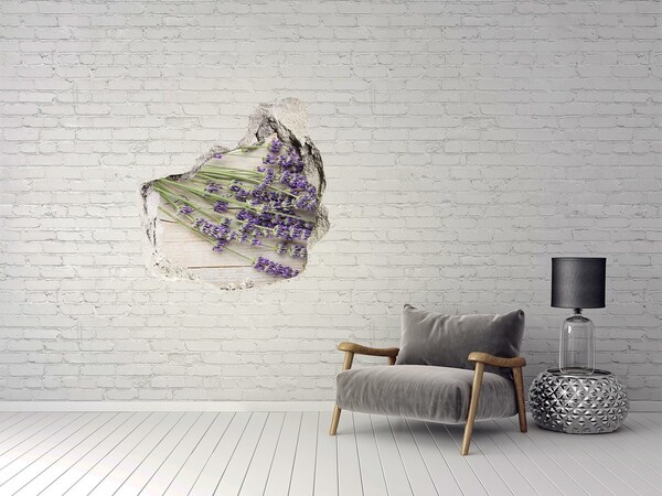 Hole in the wall decal Lavender field behind the wall