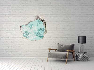 3D wall hole wallpaper Hole in the Wall Floral Mural