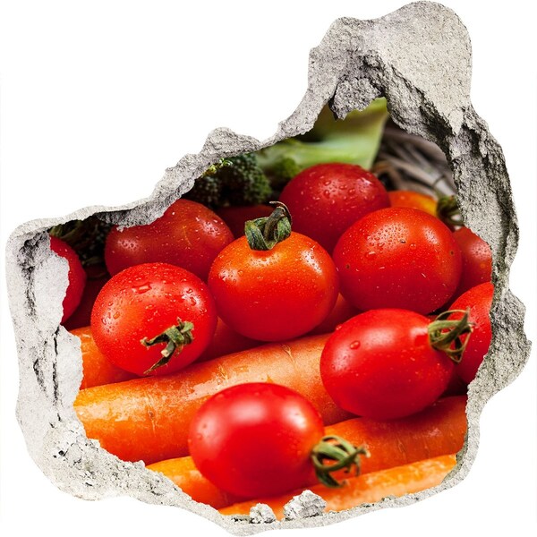 Hole in the wall decal Vegetables