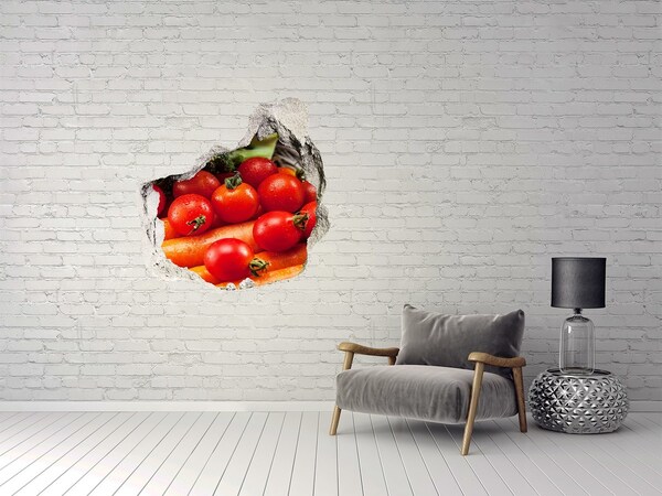 Hole in the wall decal Fresh vegetables from the garden