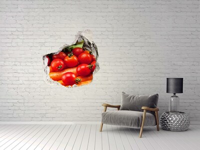 Hole in the wall decal Fresh vegetables from the garden