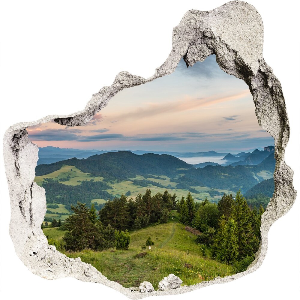 Hole in the wall decal Panorama of the Pieniny