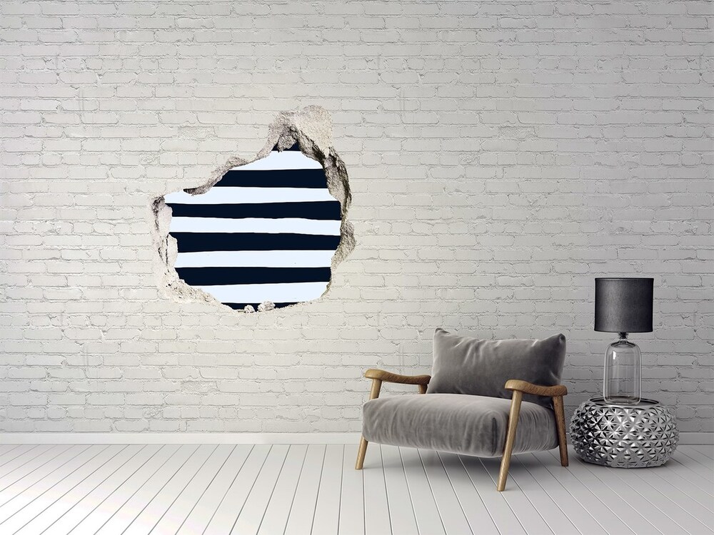 3D wall hole Background with stripes