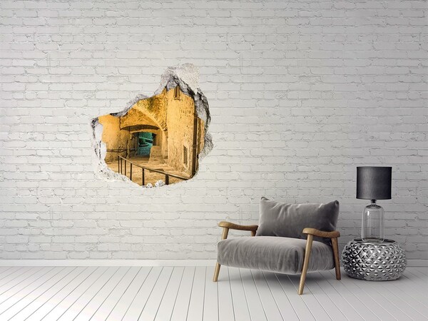 Hole wall sticker Peille at night France