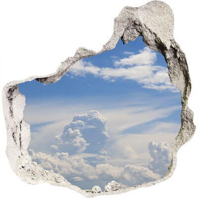 Hole wall sticker The sky is full of clouds
