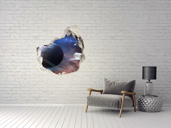 3D wall hole Space Journey Through a Hole in the Wall